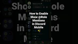 How to Enable Show Role Mentions in Discord Mobile ✨ roduz discord role mention how howto [upl. by Enomys]