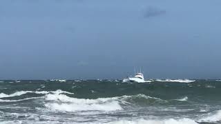 Boat Damaged by rough seas [upl. by Froma948]