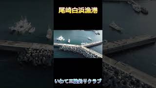 【漁港紹介】尾崎白浜漁港をドローン空撮！岩手県釜石市 2022年12月 Shorts [upl. by Cinda]