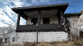 We FOUND a TRAP DOOR in Closet ABANDONED MINI HOME 🏠 Very old rust belt homes  Alton Illinois [upl. by Giraldo]