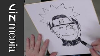 NARUTO Masashi Kishimoto OFFICIAL Creator Sketch Video at Jump Festa 2014 [upl. by Dinnage685]