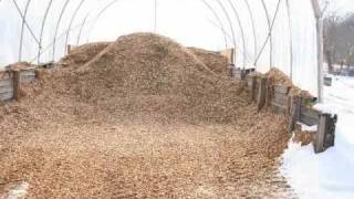 Heating a greenhouse with biomass  wood chips [upl. by Retswerb]