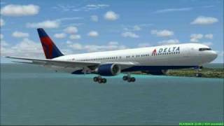 Delta Air Lines 767 landing in Hawaii HNL [upl. by Louisette981]