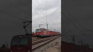 1293 007 ÖBB RCH Vectron container freight train is moving Tárnok Hungary [upl. by Atews]