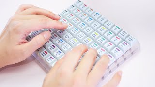 【ASMR】72 Mechanical keyboard Switch Typing Sounds 72個の音が出るメカニカルキーボードスイッチ【音フェチ】 [upl. by Ettenal]