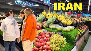 IRAN Food and Fruit Prices in Tehran amp walking in Saadat Abad  Tehran Metro [upl. by Yraeg849]