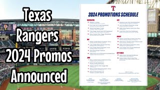 Texas Rangers Promos Schedule Released [upl. by Laeynad]