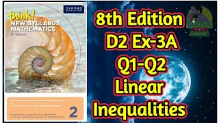 Q1Q2  Ex3A  D28th edition  chap 3  Linear Inequalities [upl. by Hocker]