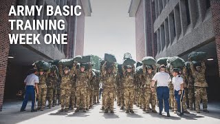 Army Basic Training Week One [upl. by Dlorrej210]