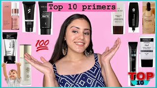 Top 10 affordable primers you have to try😍 For all skin types  kp styles [upl. by Chemarin218]