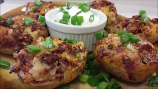 LOADED BAKED POTATO SKIN AIR FRYER [upl. by Celin523]