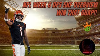 Week 6  SNF  Bengals vs Giants  Showdown  NFL  DFS  Draftkings  Advice  Strategy  Lineup [upl. by Akenahc]