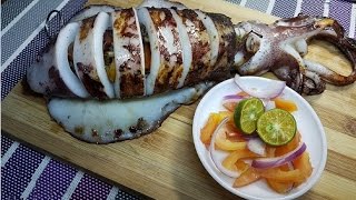 Inihaw na Pusit Grilled Squid [upl. by Ellecrad]