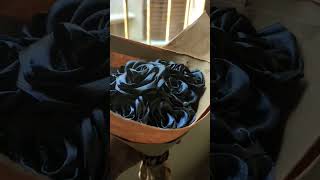 Black rose bouquet  Ribbon bouquet  Floral art  Flowers ytshorts explorepage explore shorts [upl. by Demeyer]