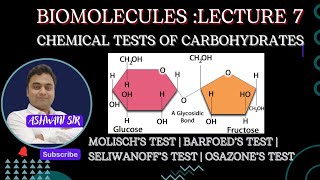 MOLISCHS TEST II OSAZONE amp BARFOEDS TEST FOR CARBOHYDRATES II BIOMOLECULES CLASS 12 CHEMISTRY [upl. by Kcired]