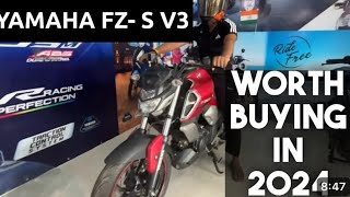 2024 Yamaha FZS V3 😱❤️‍🔥 DETAILED REVIEW YAMAHA PLEASE UPGRADE IT  MOTO BIKER [upl. by Bej234]