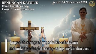 RENUNGAN KATOLIK Senin 04 Nopember 2024 SilentiumChannel [upl. by Tina961]