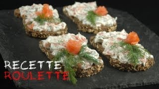 Recette  tartines saumon ricotta [upl. by Atin]