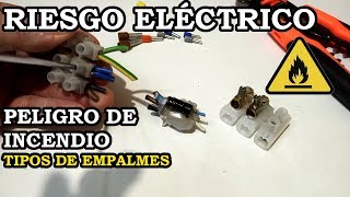 Riesgo de Incendio en Empalmes Eléctricos Uniones de Cables 133 [upl. by Nosdivad324]