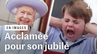 Jubilé dElizabeth II  la reine au balcon de Buckingham pour ses 70 ans de règne [upl. by Aryam301]