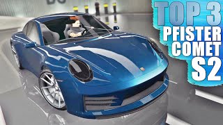 Pfister Comet S2  Best TOP 3 Customization Paint Job Guide  GTA ONLINE [upl. by Koral]