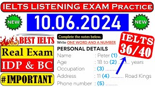 IELTS LISTENING PRACTICE TEST 2024 WITH ANSWERS  10062024 [upl. by Dambro]