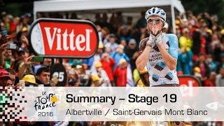 Summary  Stage 19 Albertville  SaintGervais Mont Blanc  Tour de France 2016 [upl. by Haskel]