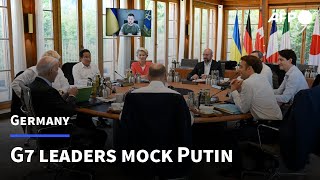 G7 leaders mock Putin in jokes about stripping off  AFP [upl. by Menashem872]