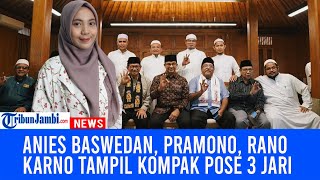 Anies Baswedan Pramono Rano Karno Tampil Kompak Pose 3 Jari Disertai Restu Habib dan Ulama [upl. by Etnohc215]