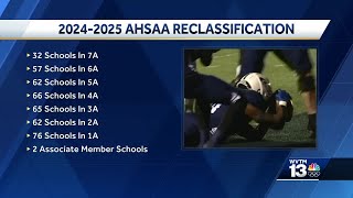 Full list of football teams that changed during AHSAA reclassification [upl. by Ginnie]