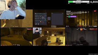 xQc Reacts to Travpipers watch party POV of the SWAT Wipe  NoPixel GTA RP [upl. by Edlihtam110]