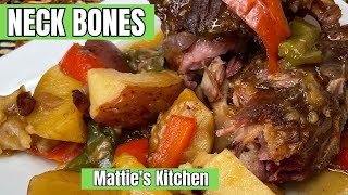 Southern Pork Neck Bones with Potatoes  Neck Bone Recipe  Matties Kitchen [upl. by Ijies480]