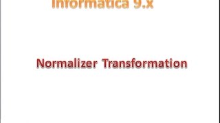 Informatica Training Normalizer Transformation [upl. by Ynolem385]