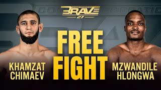 Khamzat Chimaev vs Mzwandile Hlongwa  FREE FIGHT  BRAVE CF 27 [upl. by Saisoj595]