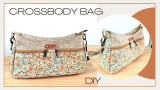 How To Sew a Crossbody Bag With Zipper  DIY Crossbody Bag Easy [upl. by Quintin]