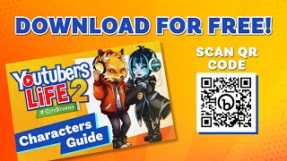 YOUTUBERS LIFE 2  OFFICIAL FREE CHARACTERS GUIDE BOOK [upl. by Fredelia508]