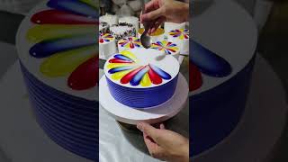 Multi Colour Cake Design  Multi Colour Cake shorts youtubeshorts viralvideo [upl. by Eikcuhc]