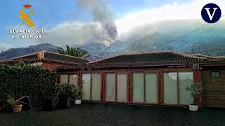 La reacción de un teniente de la Guardia Civil al ver su casa llena de ceniza en La Palma [upl. by Naej458]