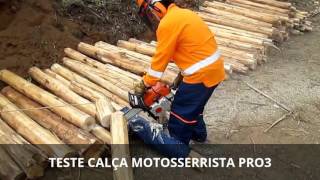 Teste Calça Anticorte Motosserrista PRO3 [upl. by Cilegna458]