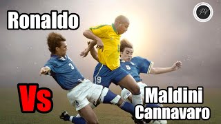 Fenómeno Ronaldo Vs Maldini y Cannavaro  Peter Valpo [upl. by Jany137]