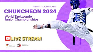 Day 1 Court 4 afternoon session  Chuncheon 2024 World Taekwondo Junior Championships [upl. by Ahsatin]