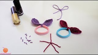 كروشيه رابطة شعر كروشية توكة للشعر   Crochet hair ties [upl. by Atneuqal679]