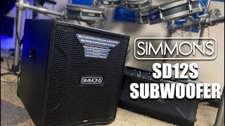 Simmons DA12S 12quot Powered Drum Subwoofer Unboxing and Initial Reaction Review [upl. by Ynittirb]