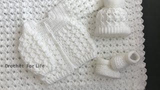 Easy crochet baby cardigancrochet for life cardigan 0305 [upl. by Aronoff]