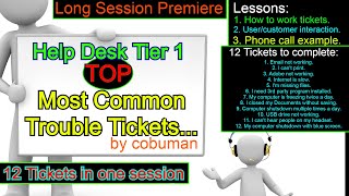 Help Desk Tier 1 Top Trouble Tickets Training Video Real Life Lesson to work Help Desk [upl. by Luzader]