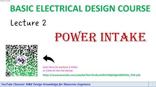 Basic Electrical Design Course  Lecture 2 Power Intake [upl. by Calendre338]