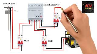 Automatic Auto changeover switch  connection electric [upl. by Montfort]