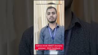 Aditya chaturvedi feedback mmit Amroha 2023 datascience java placement [upl. by Cooley]