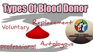 Types of blood donors ll Selection and Registeration of Blood Donors ll hematology and blood banking [upl. by Ulric964]