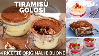 TIRAMISÙ IRRESISTIBILI 4 RICETTE FACILI DA PROVARE SUBITO [upl. by Morentz]